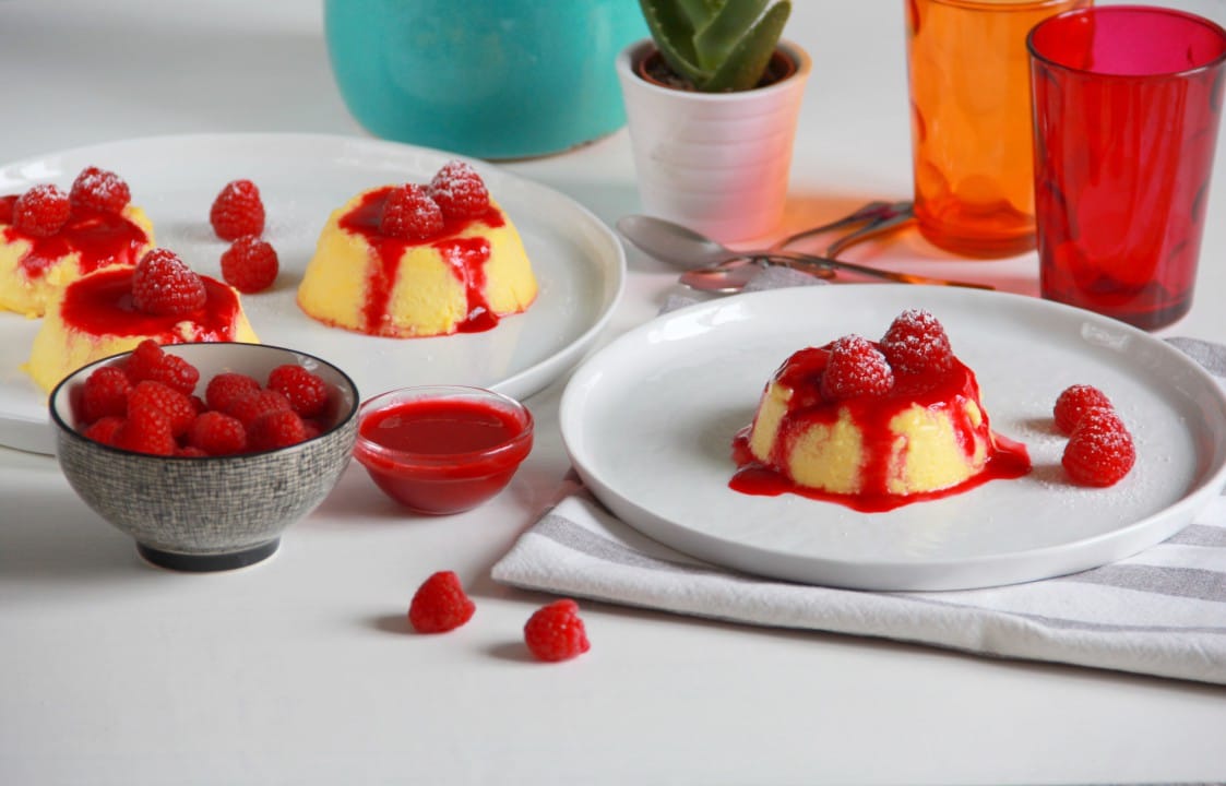 Recette Petits Flans Aux Framboises - Recette Dessert Facile Bridelice